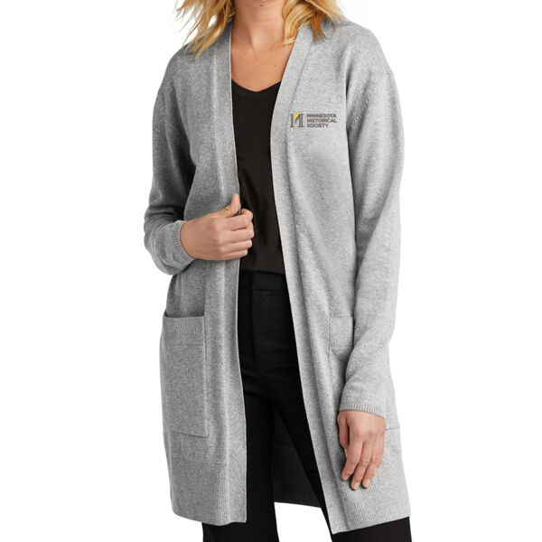 Mercer+Mettle Women's Open Front Cardigan Sweater - Embroidered Logo Thumbnail