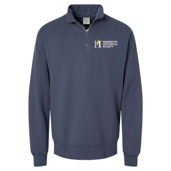 ComfortWash by Hanes Garment Dyed Quarter Zip Sweatshirt - Embroidered Logo Thumbnail