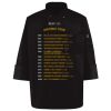 Ten Pearl Button Black Chef Coat Thumbnail